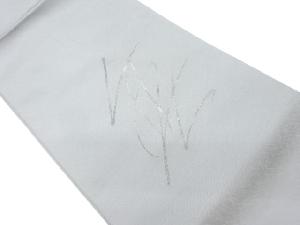 作家物　塩瀬銀彩抽象模様名古屋帯